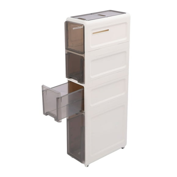 Slim Drawer Cabinet, Water Proof Narrow Storage Cabinet with 6 Wheels for Bathroom Laundry Small Space
