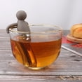 thumbnail image 4 of Loose Tea Brewer Filtro de té de acero inoxidable Difusor de té para tetera Colador de té de silicona Cute Little Man Tea Lazy Tea Brewer, 4 of 6