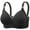 Black, variant on Women's Plus Size Wireless Bra, Breathable Thin Cup Minimizer Seamless Comfort Full Coverage Wirefree Everyday Bra