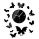 thumbnail image 2 of Reloj de pared geométrico 3D con pegatina acrílica silenciosa y mariposa decorativa para bricolaje negro2, 2 of 9