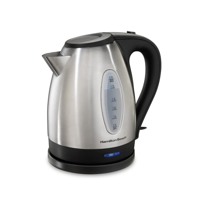 Hamilton Beach Electric Tea Kettle, Water Boiler & Heater, 1.7 Liter, Cordless Serving, 1500 Watts for Fast Boiling, Auto-Shutoff