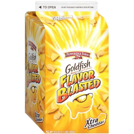 Pepperidge Farm Goldfish Flavor Blasted Extra Cheddar Snack Crackers, 33.5 Oz.