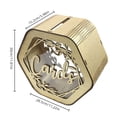 thumbnail image 3 of Tignapoo Golden Hexagonal Wedding Card Box with 4m 40LED Lights, Transparent Window, DIY Envelope Money Box for Baby Showers, Anniversaries, Graduations, Birthday Decorations (Includes 3*LR44, 3 of 6