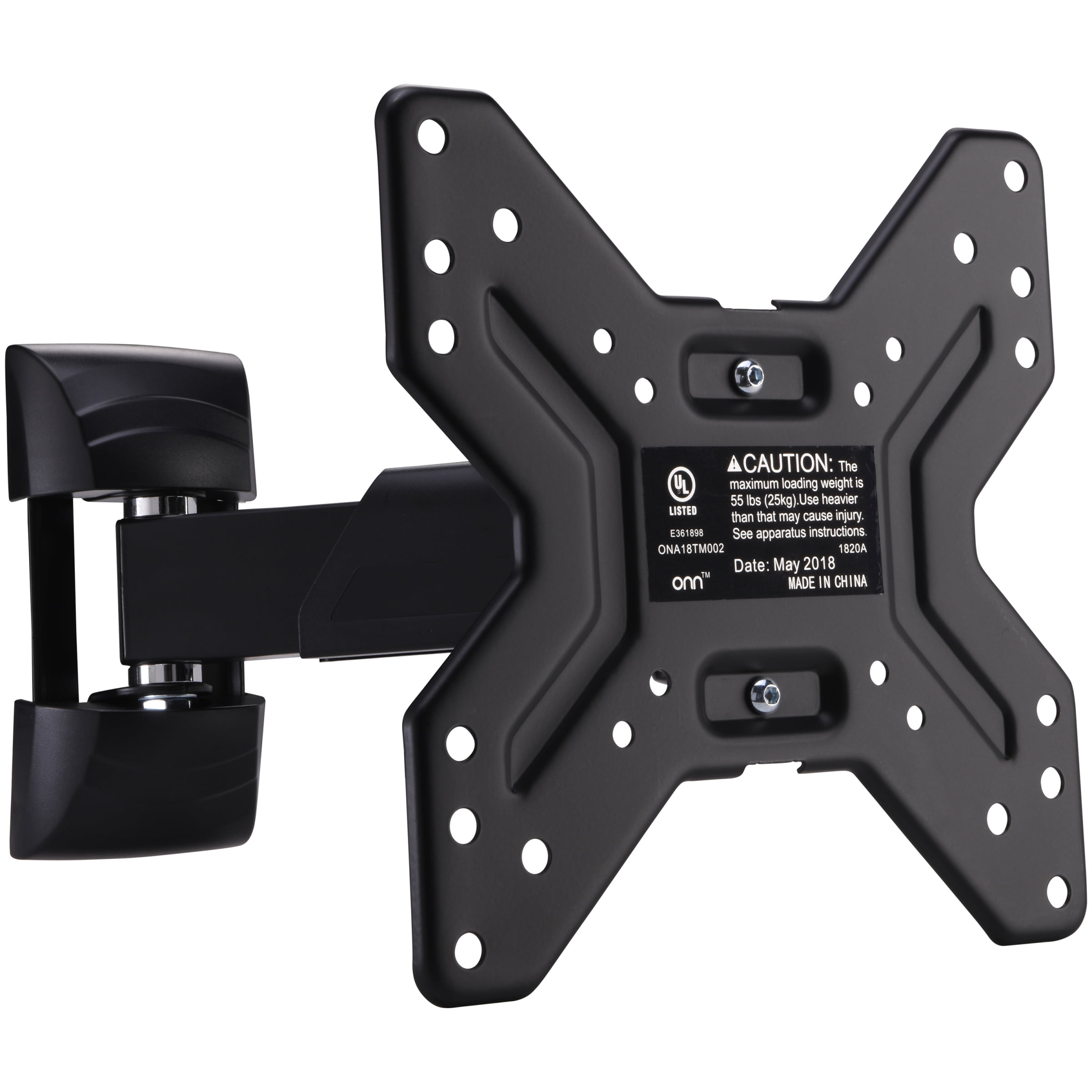 onn. Full Motion TV Wall Mount, Black, 13"32” BrickSeek