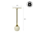 thumbnail image 4 of JONATHAN Y Evelyn 26" Modern Glam Metal/Resin Mosaic Pedestal Drink Table, Cream/Gold, 4 of 8
