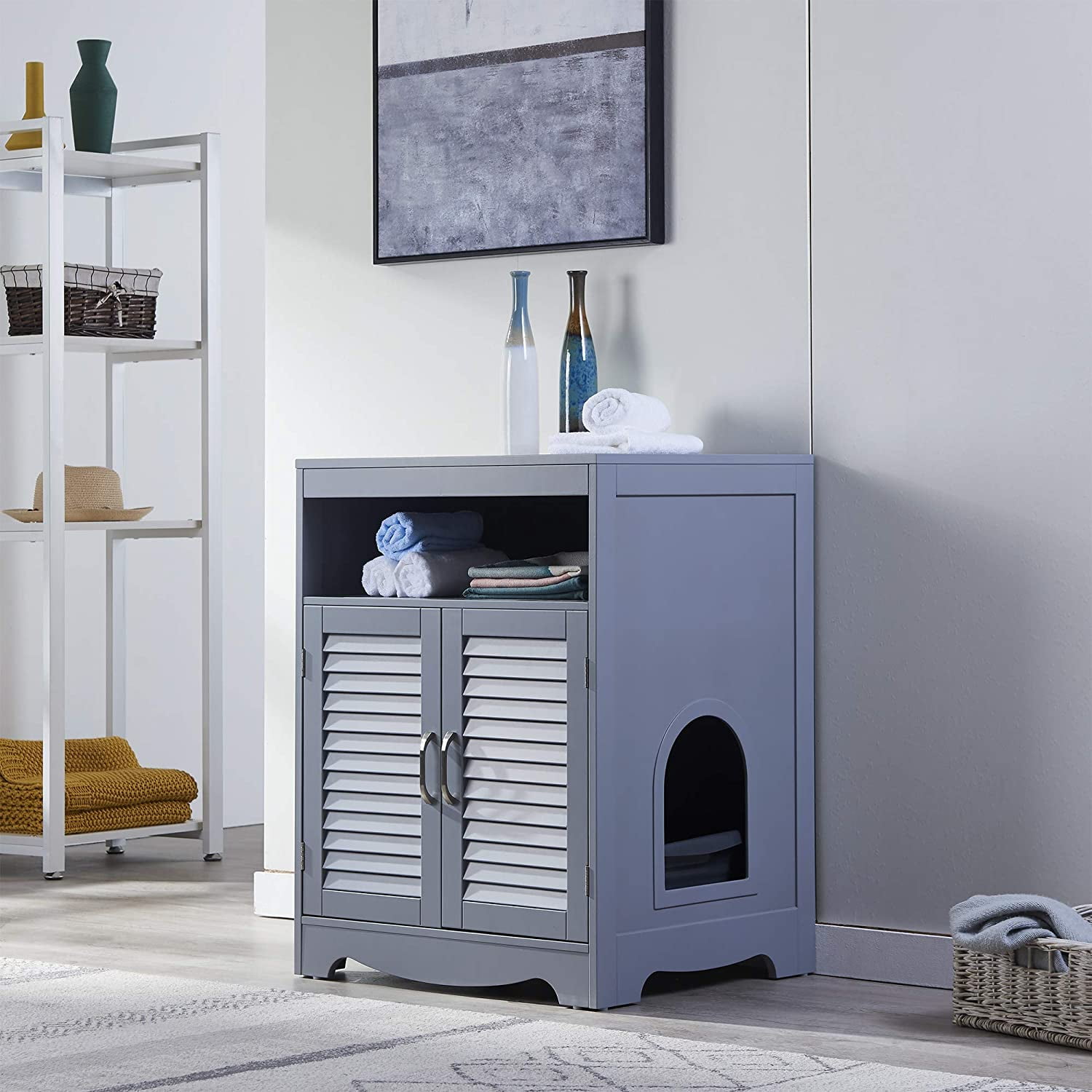 Penn plax catwalk privacy please litter cabinet cheap