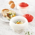 thumbnail image 2 of Lekue Ovo Egg Cooker Kit of 1 Square Egg Mold and 1 Round Egg Mold (Set of 2), Red (3402400SURU008), 2 of 5