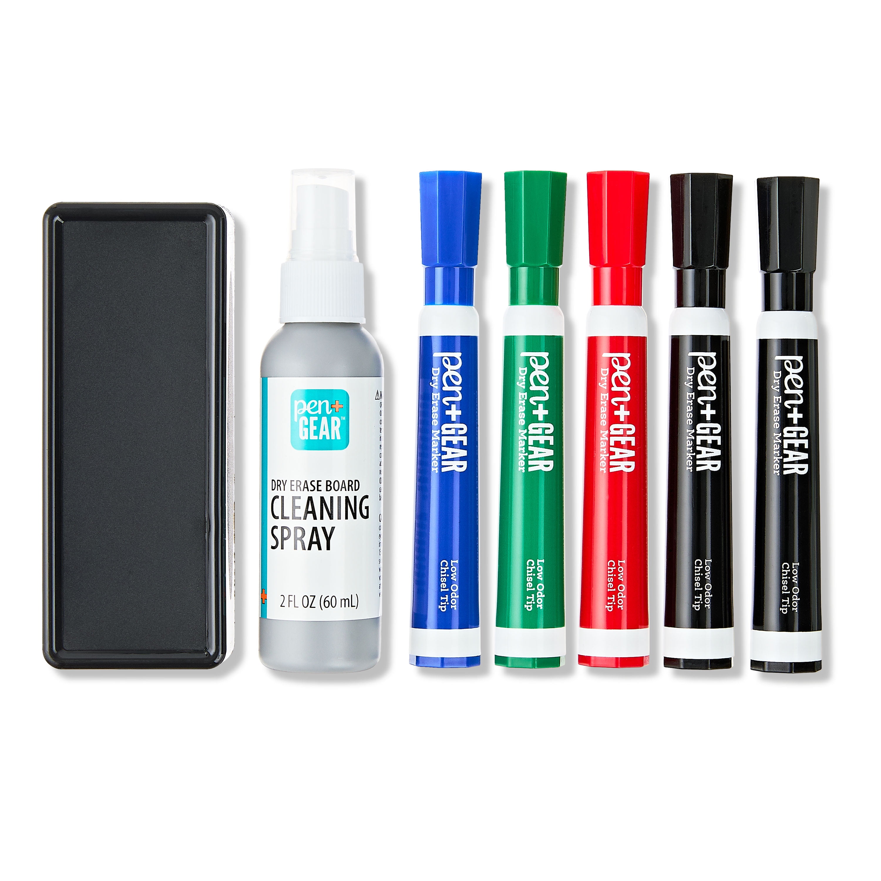 (4 pack) Pen+Gear Dry Erase Marker Kit, Chisel Tip, Assorted Colors, 7 Pieces