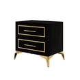 thumbnail image 3 of Castle Place Glam 2-Drawers Nightstand, Black, 3 of 8