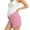Pink 04, variant on Maternity Shorts for Women Under Belly Crossed Waist Casual Shorts Soft Stretchy Scalloped Hem Pregnancy Lounge Shorts Black XXL