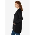 thumbnail image 3 of Woman Within Plus Size Perfect Longer-Length Cotton Cardigan Sweater, 3 of 5