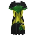 thumbnail image 4 of Jamaica Dress Fashion Beach Short Sleeve Dresses Female Party Printed Sundress, 4 of 7