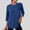 Dark Blue, variant on Women's Quick Dry T-Shirt, 3/4 Sleeve Sun Protection Top, Casual Athletic Breathable Shirt for Summer Outdoor Running Fitness Gym, Light Gray/S
