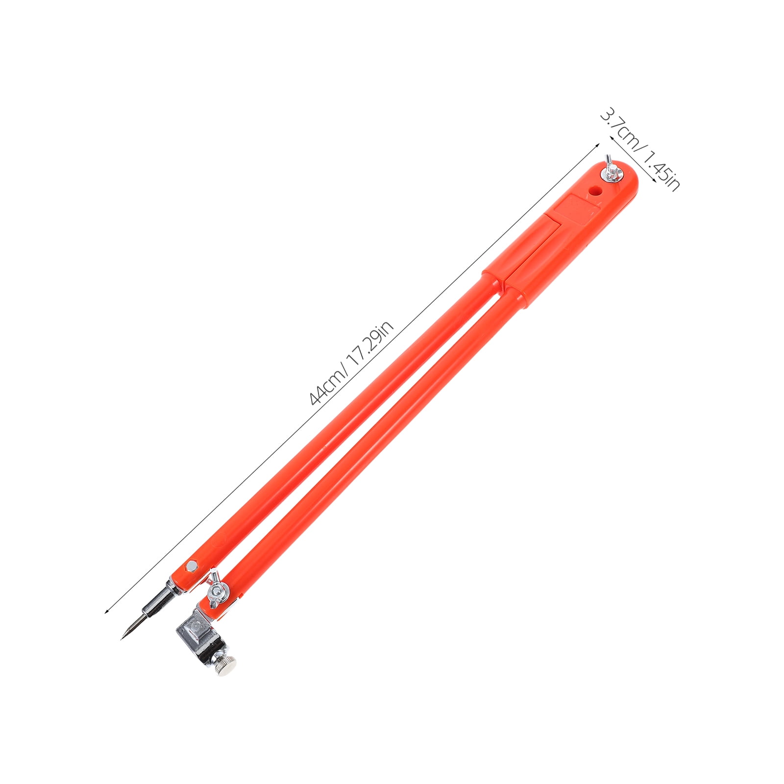 HONITANO Large Orange Drawing Compass for Woodworking Precision and Accurate Circle Marking