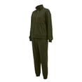thumbnail image 6 of Women's 2 Piece Casual Outfits Solid Hooded Drawstring Long Sleeve Sweatshirt Tops And Long Pants Set Suits, 6 of 9