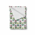 thumbnail image 2 of Cactus Soft Flannel Fleece Blanket, Watercolor Foliage Pattern Botanical Elements Floral Spring Season Blossoming Nature, Cozy Plush for Indoor and Outdoor Use, 50" x 60", Multicolor, by Ambesonne, 2 of 6