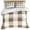 Brown, variant on Beige Plaid Bedding 3 Piece Duvet Cover Set California King, Spring Summer Farmhouse Buffalo Checkered Soft Microfiber Comforter Cover with Zipper Closure & Pillowcases, FadeResistant Quilt Cover