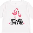 thumbnail image 4 of Inktastic Nana Loves Me Girl Flamingo Girls Long Sleeve Toddler T-Shirt, 4 of 5