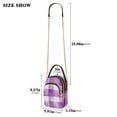thumbnail image 2 of FORMRS Crossbody Bag for Women Quilted Travel Shoulder Cell Phone Purse with Chain Strap Handbag, Purple and White Pattern, 2 of 7