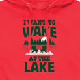 thumbnail image 3 of Instant Message - I Want To Wake At The Lake - Men's Pullover Hooded Fleece Sweatshirt, 3 of 6