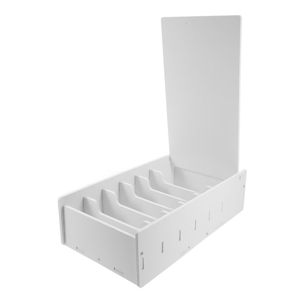GOOHOCHY Caja para billetes con tapa, bandeja para insertar dinero, organizador de escritorio, caja para guardar dinero, organizador para billetes