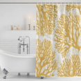 thumbnail image 6 of Extra Long Shower Curtain 72x96 Inch, Yellow Coral Shower Curtain Waterproof Bathroom Decor, Coastal Summer Ocean Nautical Sea Fabric Bath Curtain Set Accessories with Hooks, 6 of 7