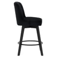 thumbnail image 3 of MINCETA Counter Stool,26" 360 Free Swivel Upholstered Bar Stool with Back-Set of 2-Performance Fabric in Black, 3 of 5