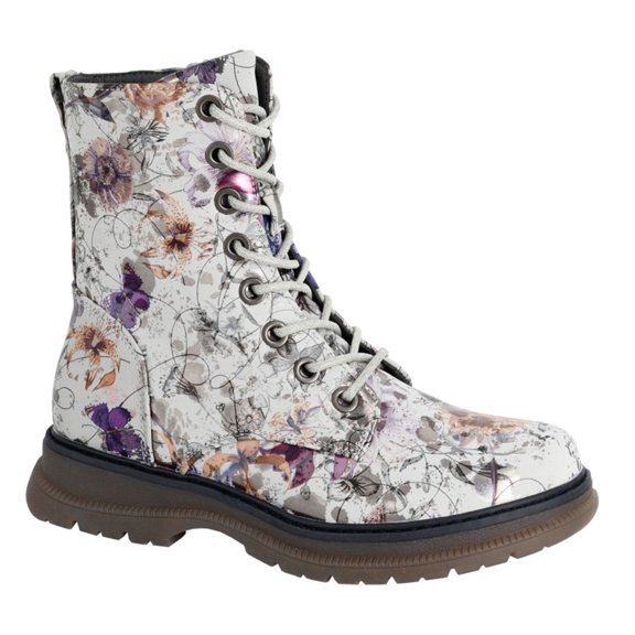 Cipriata Womens Annetta Floral Patent PU Ankle Boots