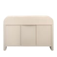 thumbnail image 5 of Sideboard Buffet Cabinet, Wood Retro Curved Storage Cabinet with Gold Handles and Adjustable Dividers, 5 of 8
