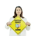 thumbnail image 3 of Cotton Candy Plastic Crossing Sign - 10 Inch X 10 Inch Xing Sign Gift Fair Carnival Food Snack Sweet Treat Sugar Festival Kids Fun Pink, 3 of 4