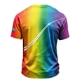 thumbnail image 4 of Havenx 4th Of July Shirts for Men Short Sleeve Rainbow Print Shirt Crew Neck American Flag Design Tshirts 1776–2026 Patriotic Independence Day Top,Vermilion 3XL, 4 of 4