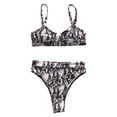 thumbnail image 1 of Conjunto de bikini para mujer, bralette triangular con copa acolchada, traje de baño para fiesta Serpentina, 1 of 9