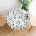thumbnail image 6 of Green Leaf Tablecloth 60 Inch Spring Farmhouse Watercolor Eucalyptus Branches Decorative White Round Table Cloth with Waterproof Wrinkle Free for Home Kitchen Dining Patio Outdoor Picnic Wedding Party, 6 of 6