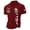 Red, variant on Polo Shirts For Men Casual Wear Loose Fit Button Detail Spring Summer Male Tees