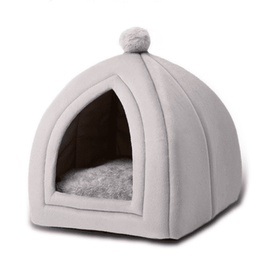 Best Pet Supplies Pet Tent Dog Bed Cat Bed for Indoor Pet Cat House Cat Tent with Removable Washable Cushioned Pillow Easy to Clean (Gray)