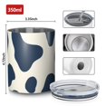 thumbnail image 4 of 12oz Coffee Tumblers Cow Pattern Stainless Steel Vacuum Insulated Travel Tumbler Coffee Cups Mug with Lid and Straw with Cleaning Brush for Cold & Hot Drinks, 4 of 5