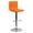 Orange, variant on Flash Furniture Sammie Contemporary Button Tufted White Vinyl Adjustable Height Barstool with Chrome Base