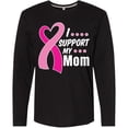 thumbnail image 3 of Inktastic Breast Cancer Awareness I Support My Mom with Pink Ribbon Long Sleeve T-Shirt, 3 of 5