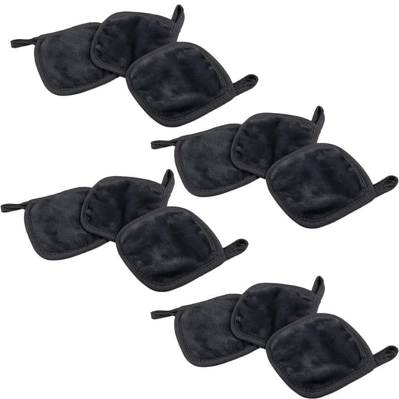 Makeup Remover Cloth 12 Pack,Reusable Makeup Remover Pads, Washable Ultra Soft Facial Cleansing Cloths For All Skin Types, 5 X 5 In, Grey