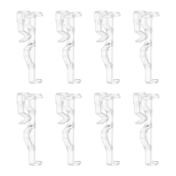 Uxcell 8pcs Valance Clips, 2.5in Clear Plastic Valance Hidden Retainer Holder Installation Bracket Clip for Horizontal Wood and Faux Wood Blinds