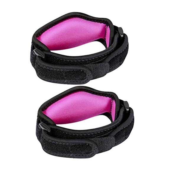 BESTSKY 2Pcs Elbow Brace Comfortable Adjustable Tennis Elbow Strap,Premium Neoprene for Improved Flexibility,Therapeutic EVA Support for Elbow Pain Relief,Rose Red