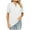 White, variant on fatyb Blouses for Women V Neck Puff Short Sleeve Casual Shirts Ruffle Stand Collar Summer Tunic Tops