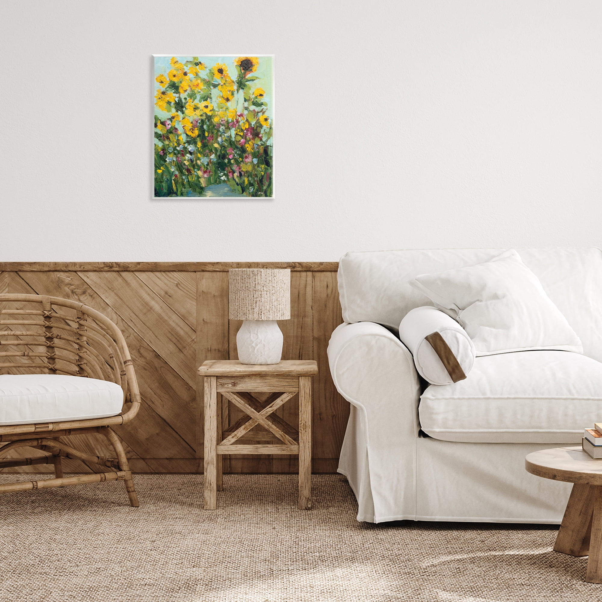 Stupell Industries Sunlit Sunflowers in Garden Wall Plaque Art, design by Carson Overstreet
