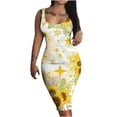 thumbnail image 1 of Vestido ajustado sin mangas con hombros descubiertos estampado Sexy informal de verano a la moda para mujer Pompotops ghjkhdj5291, 1 of 5