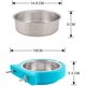 thumbnail image 2 of Azul (L) Tazón para Jaula para Perros Cuenco Colgante Extraíble de Acero Inoxidable para Mascotas Jaula Tazón de Agua pequeño Alimentador Comida para Perros Gatos Conejos Birdsgreen Suministros para M, 2 of 5