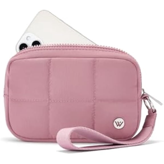 ZLC Puffer Wristlet Wallets for Women RFID Nylon Wallet with Zipper Quilted Purse for Travel Credit Card Holder Phone
