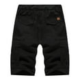 thumbnail image 2 of FUZHIQ Men Cargo Shorts Elastic Waist Drawstring Work Athletic Shorts Classic-Fit Knee Length Shorts Summer Casual Cotton Athletic Shorts Multi Pockets,L, 2 of 5