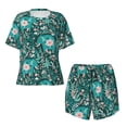 thumbnail image 4 of Lsque Lephants in the Jungle Women's Short-Sleeved Pajama Set - 2 Piece Soft and Lightweight Sleepwear Set-Medium, 4 of 9