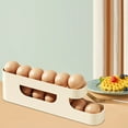 thumbnail image 4 of JingChun Collapsible Egg Holder for Fridge, 2 Tier Rolling Egg Dispenser for Refrigerator, Save Space Egg Organizer Tray, Keep Fresh Egg Storage Container for Kitchen, 4 of 5