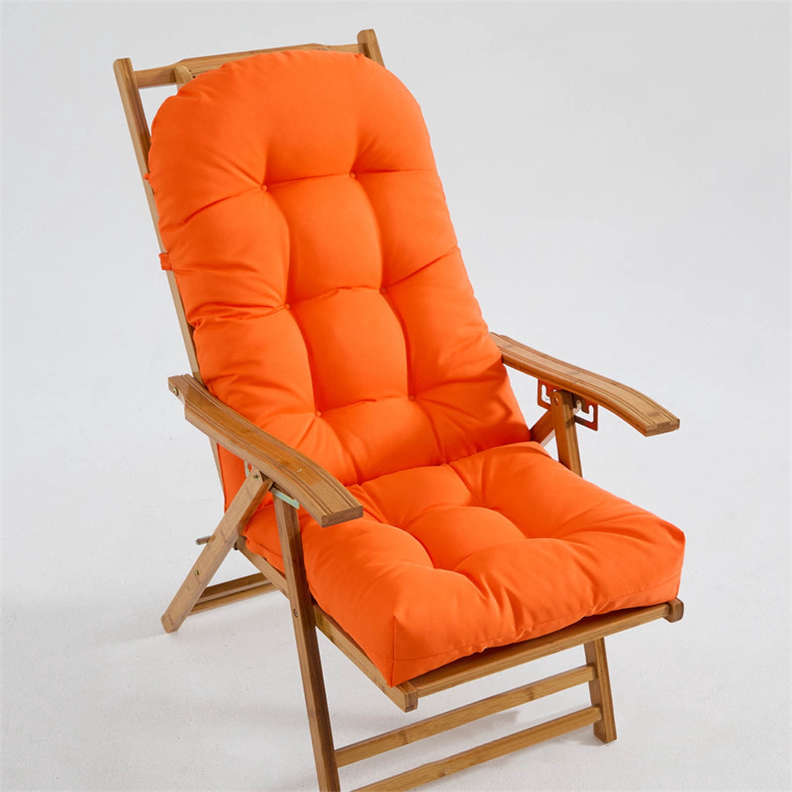 yulier Rocking Chair Cushion, Outdoor High Back Chair Cushion with Ties, Indoor Seat/Back Chair Cushion, Thickened Tufted Chair Pad Replacement Cushion, Patio Furniture Cushion, 19.69" x 43.3"